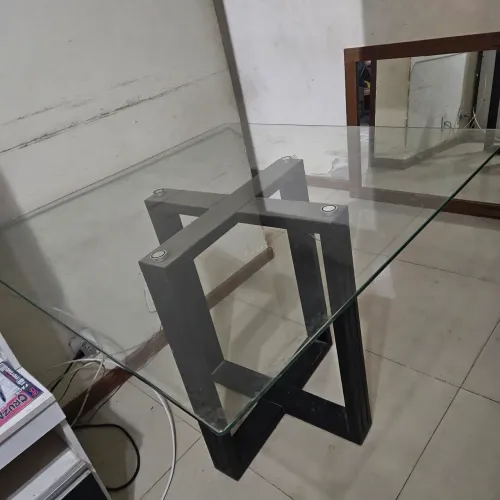 Mesa tampo de vidro