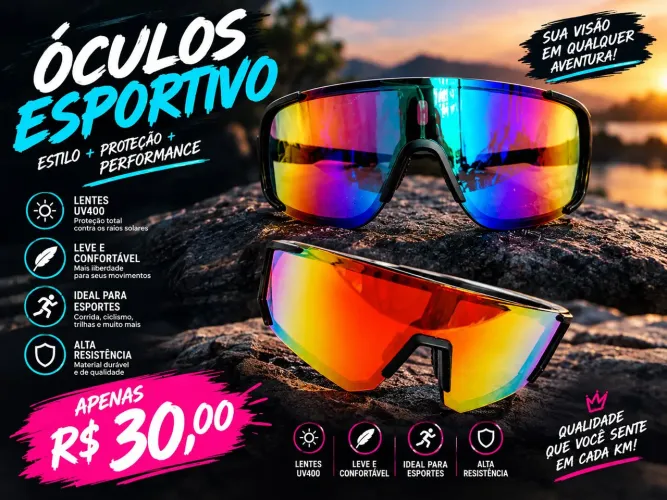 ÓCULOS ESPORTIVOS TECHVERSION - ENTREGA GRATIS