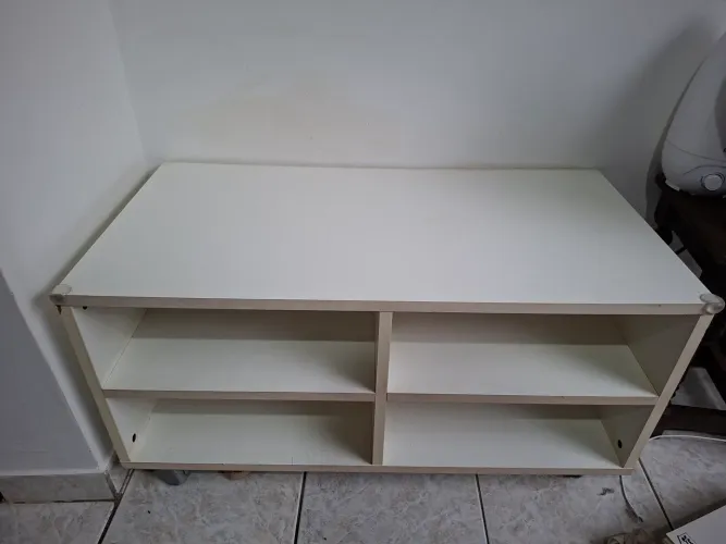 Móvel MDF com rodas Branco Nichos