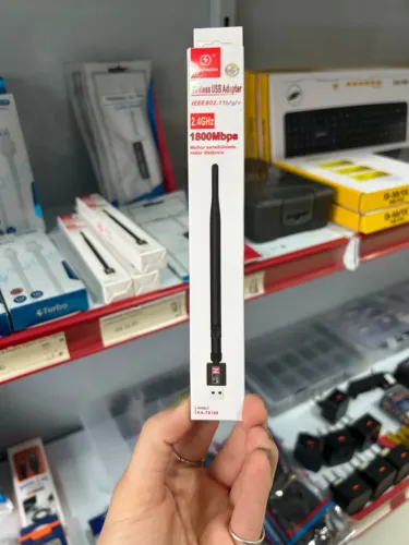 Adaptador Wireless Receptor USB WiFi com Antena
