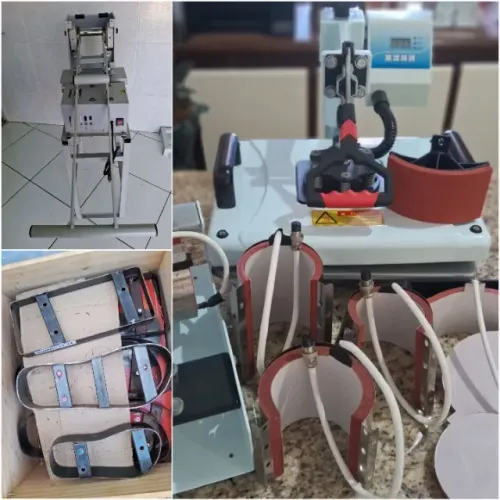 Máquina de sandália e kit sublimação completa