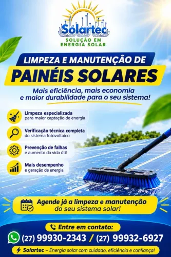 Limpeza de painéis Solar