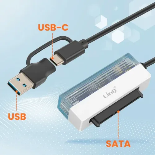 Adaptador Sata Usb 3.0 Cabo Conversor Sata 2,5 Kp-hd827/a Branco