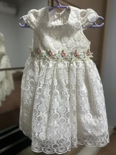 Vestido Infantil branco festa luxo 1 ano/casamento/formatura