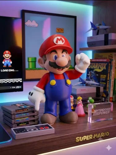 Boneco Mario Nintendo 3D - Colecionável de Alta Qualidade