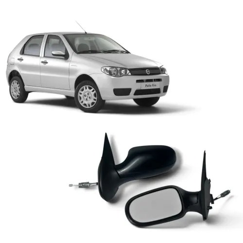 Retrovisor Fiat Palio 2004 a 2007 4 Portas Lado Motorista Com Regulagem Manual