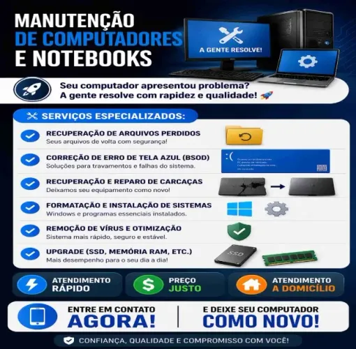 Recuperação de carcaças,recuperação de arquivos perdidos,erros detela azulç!