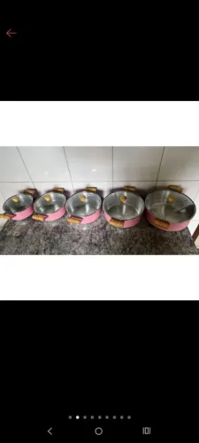Jogo de panela rosa