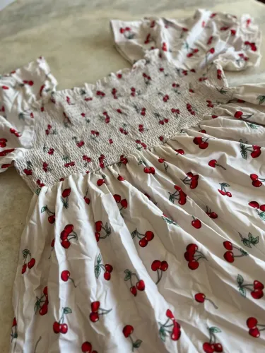 Vestido feminino GG estampado (cerejinha), leve e fresquinho