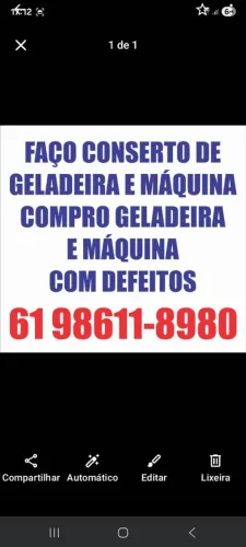 geladeira  e maquina  compro defeito  pago 