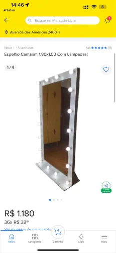 Espelho camarim grande 