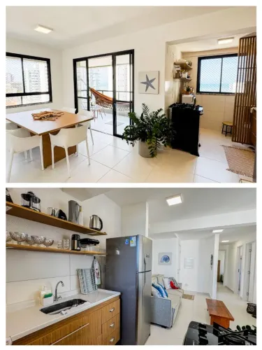 Apartamento vista mar em prédio com infraestrutura completa. ( PORTEIRA FECHADA)