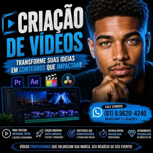 CRIAÇÃO E EDIÇÃO DE VÍDEOS PARA REDES SOCIAIS E NEGÓCIOS