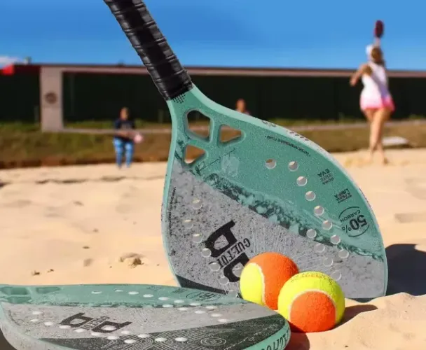 Raquete Beach Tennis 100% Carbono Beach Culture + Kit Completo