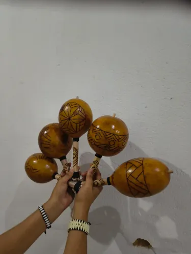 Maraca Cabaça Chocalho Indígena Kariri Xocó