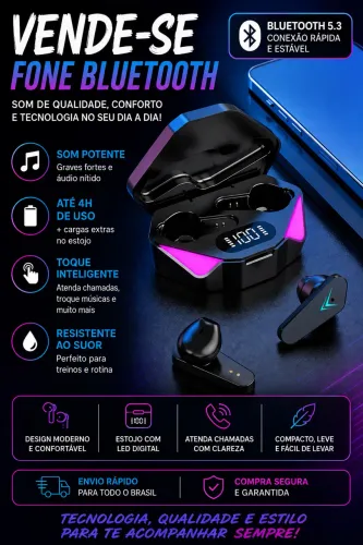 ? VENDE-SE ? FONE BLUETOOTH 5.3
