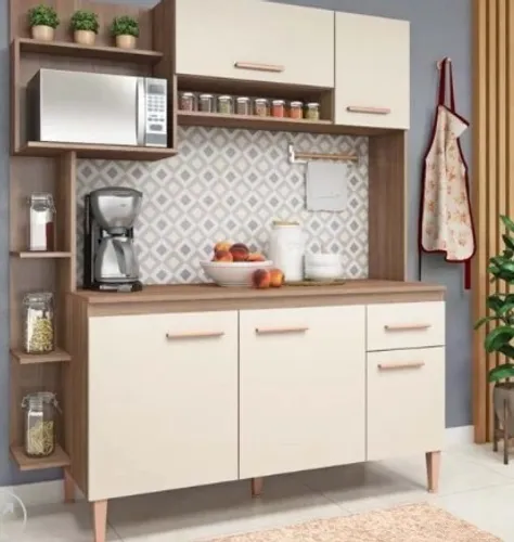 Cozinha Compacta Sophie Teka/Champagne Frete Grátis