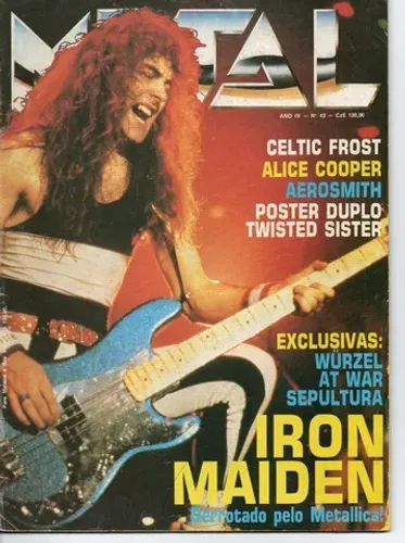 Revista Metal 42 Raridade Peça de Colecionador capa Iron Maiden