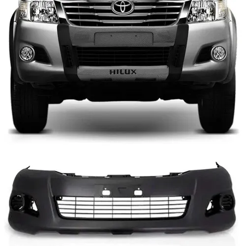 Parachoque Dianteiro Toyota Hilux 2012 à 2015 - Preto Liso - R2A