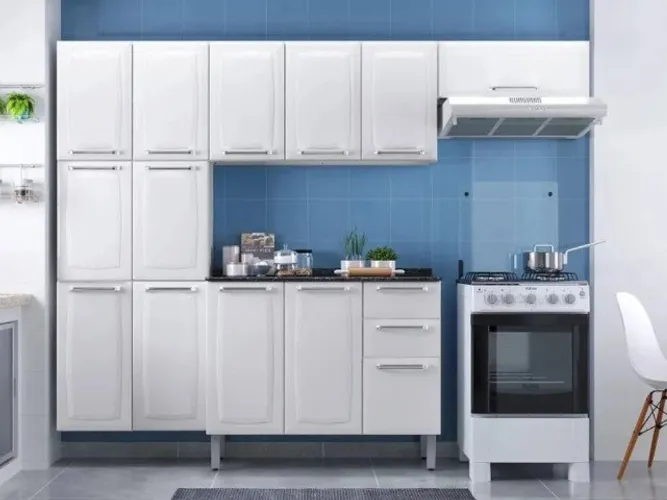 Cozinha Completa Luce Aço Branco Até 12x - Frete Grátis 