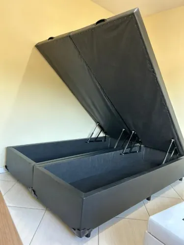 Cama casal box baú bipartido 