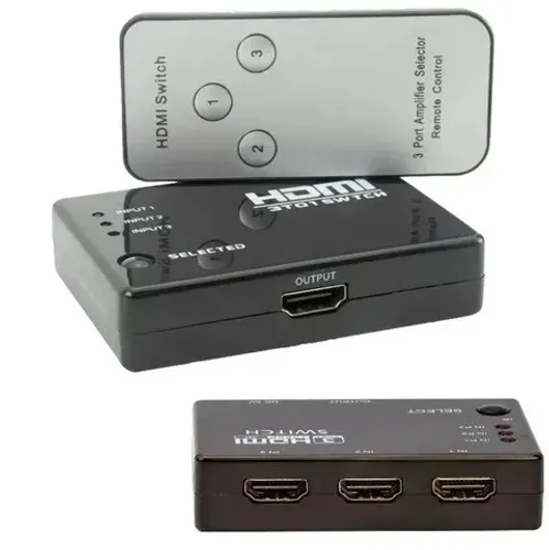 Chaveador Comutador HDMI 3X1 Switch 4K 3D UHD Full HD 