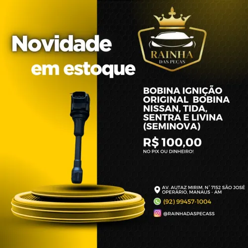 Bobina Ignição Original  Bobina Nissan, Tida, Sentra e Livina (Seminova)