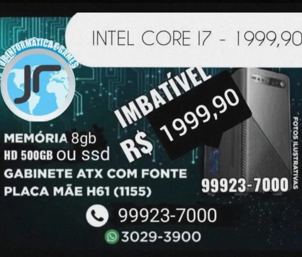 PC Computador Intel Core i7 - R$ 1999,90