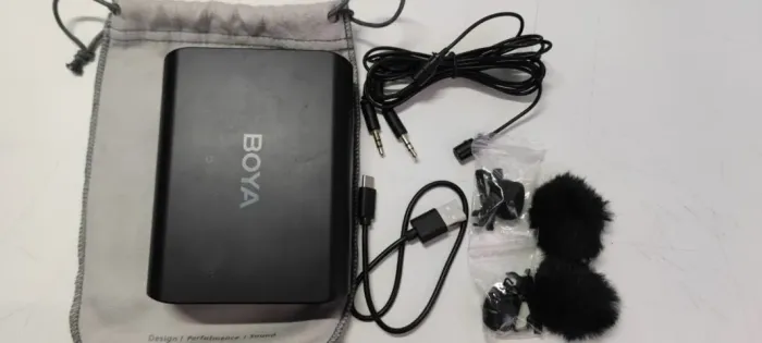 Sistema Microfone Sem Fio Boya By-xm6-k4 Lapela 2.4ghz Preto