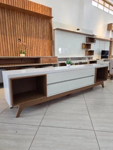 Rack 100% MDF DALLA COSTA NOVO! Montagem grátis em todo DF!