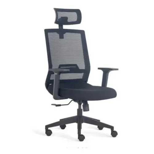 Cadeira Escritório Presidente Tela Berlim Preta Conforto Ergonômico Modelo 30050