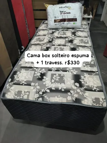 Cama Espuma Solteiro + Travesseiro (ENTREGA GRÁTIS)