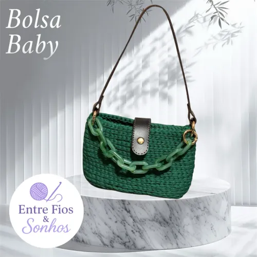 Bolsa Crochet Baby verde linda