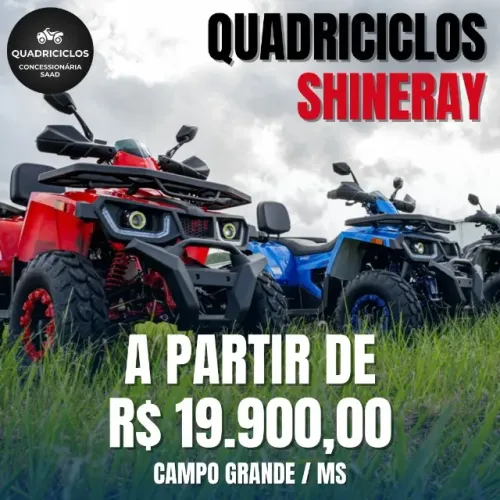 Quadriciclos diversos modelos e cores 0 KM - de 125 a 250 cilindradas