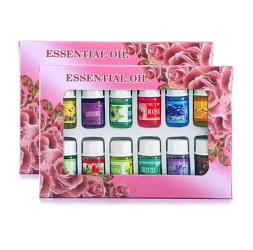 Kit Com 12 Óleos Essências Aromáticas Para Humidificador Difusor z1308