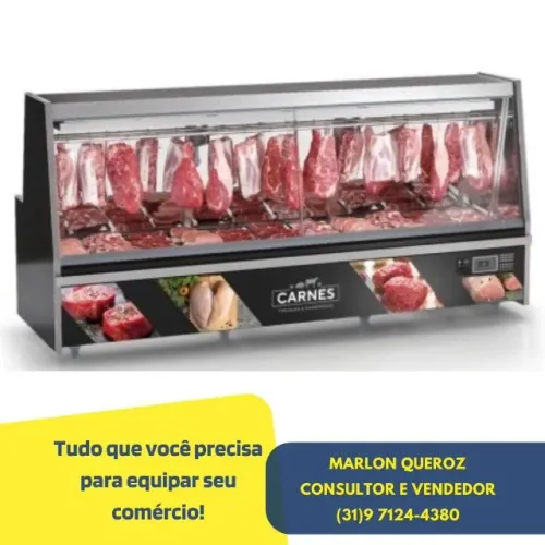 Balcão de Açougue 3M Preto Gelopar 220v