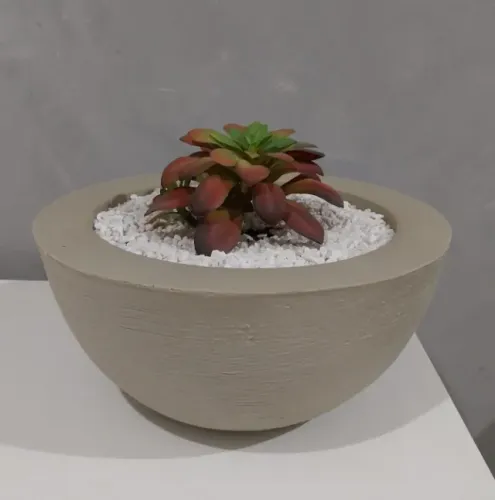 Vaso de Planta + Terra + Planta Permanente + Pedrinhas Artesanais
