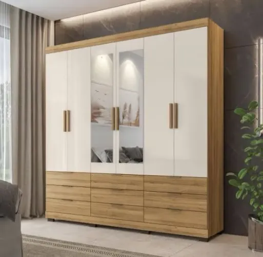 Guarda Roupa Casal 6 Portas 9 Gavetas
