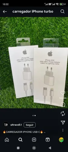 Carregador iPhone turbo original
