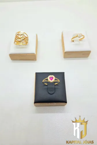 ANEIS NOIVADO E OUTROS MODELO EM OURO 18K PRONTA ENTREGA 