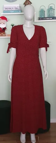 Vestido Vermelho Estampa Poa - P. A Concept