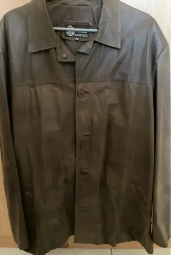 Jaqueta de Couro Marrom El Gapón de Boedo Tamanho XXXL - Feita na Argentina