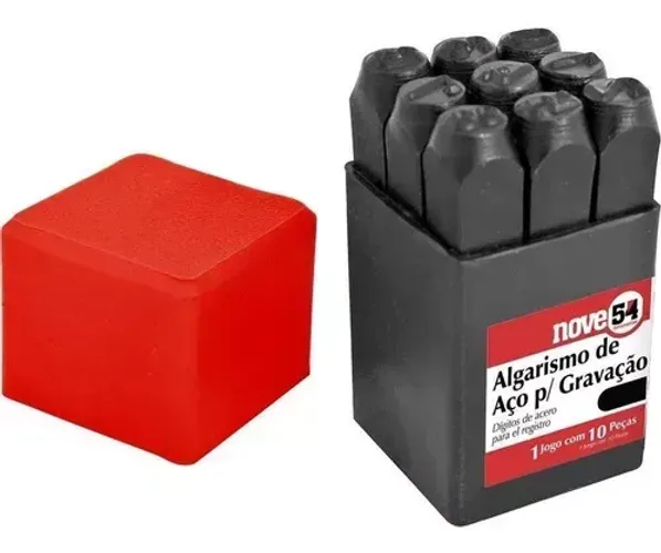 ALGARISMO DE ACO P/GRAVAR 4MM-NOVE54