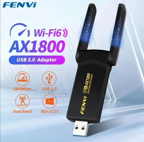 Adaptador USB Wi-Fi 6 AX1800 Dual Band