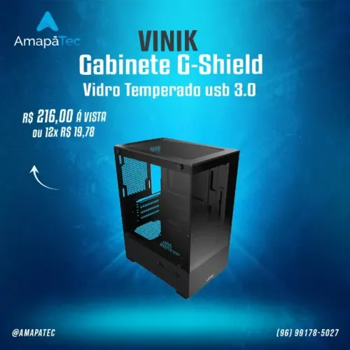 Gabinete Gamer Vinik G-Shield Vidro Temperado