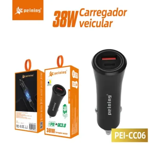 Carregador Veicular USB+TPC 38W
