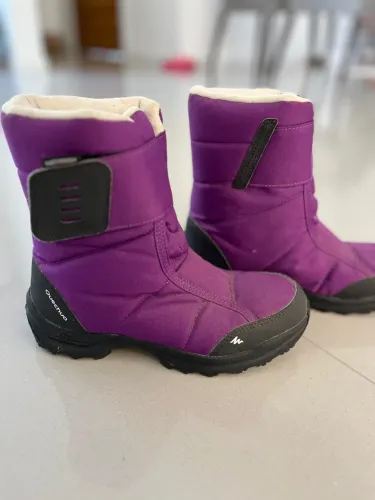 Botas de neve roxas infantis Quechua