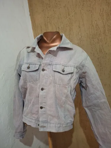 Jaqueta Jeans unissex acinzentado tm G