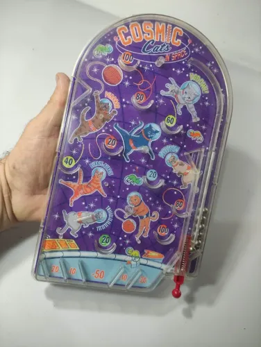 Brinquedo Pinballl De Mesa Cosmic Cats Importado Ok Ghg (Usado)