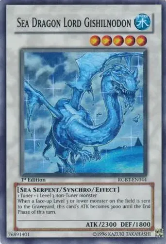 Yugioh!!! Sea Dragon Lord Gishilnodon RGBT-EN044 Super Rare